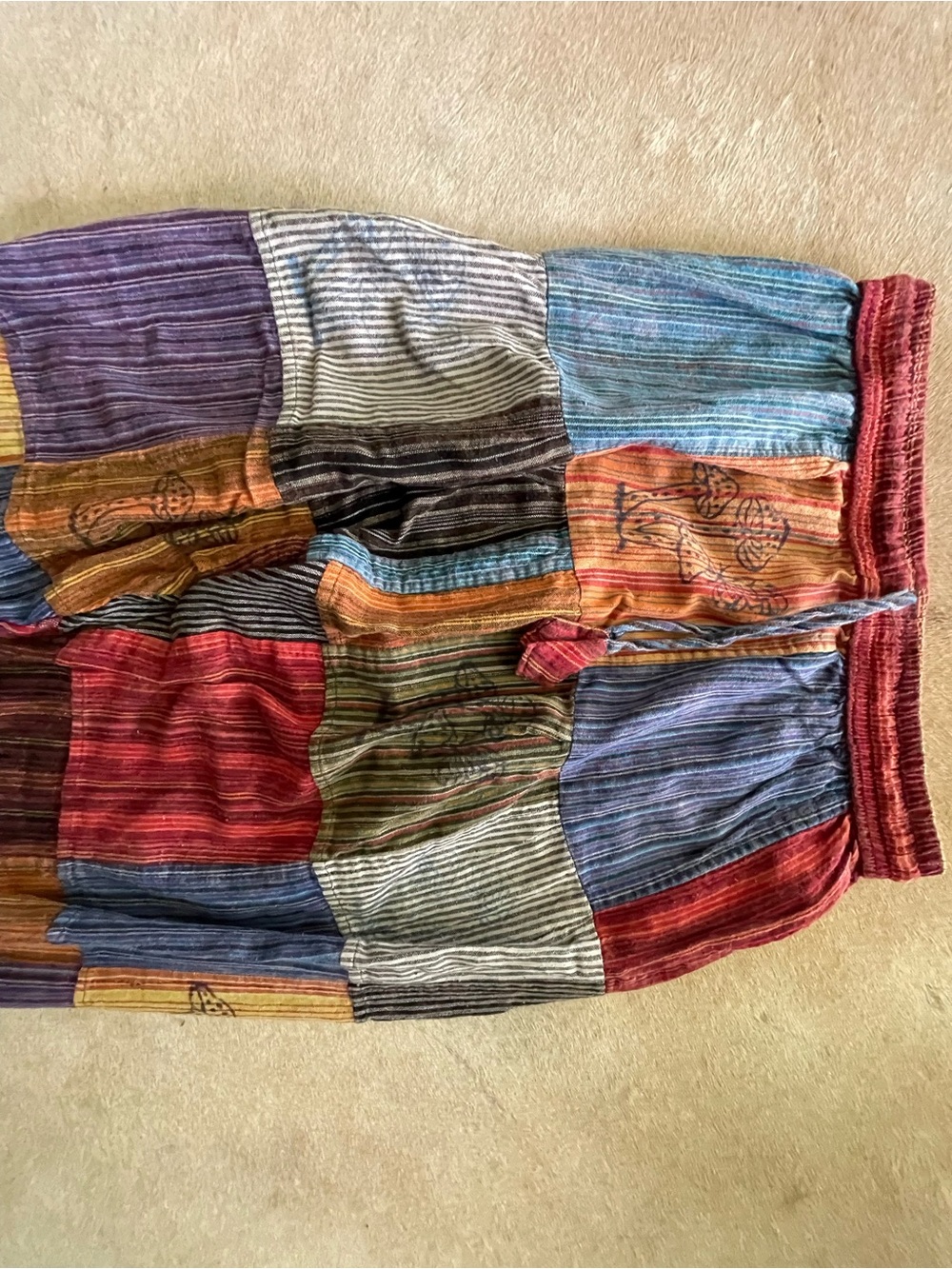 Patchwork Multi Colored Pants - Picture 3 of 6